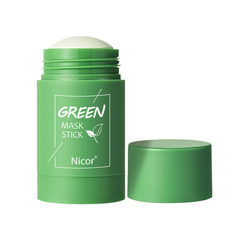 Masque nettoyant au thé vert Stick d'argile Oil Control Anti-Acné Masque d'algues blanchissant Soins de la peau