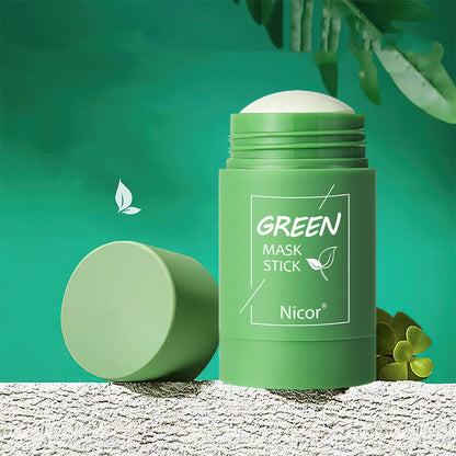 Masque nettoyant au thé vert Stick d'argile Oil Control Anti-Acné Masque d'algues blanchissant Soins de la peau