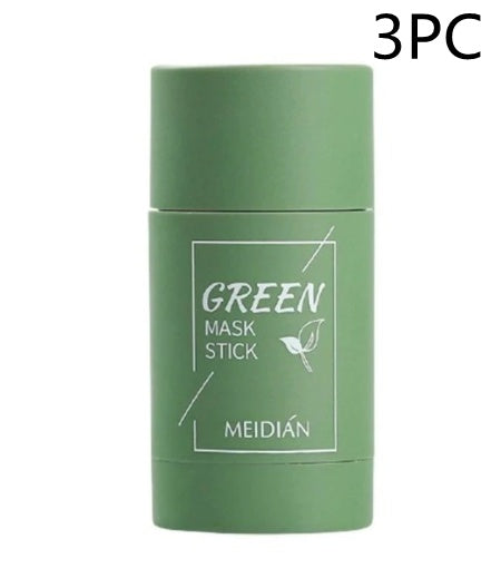 Masque nettoyant au thé vert Stick d'argile Oil Control Anti-Acné Masque d'algues blanchissant Soins de la peau